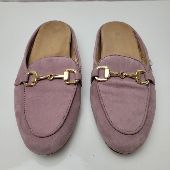 Vionic Adeline Suede Slip-on Leather Mules - Picture 3 of 9
